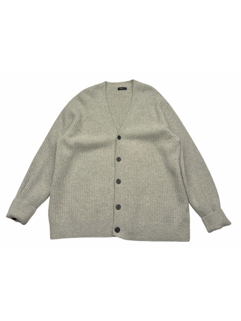 Massimo Dutti Women's Wool Blend Cable Knit Cardigan Sweater Grey Size XL